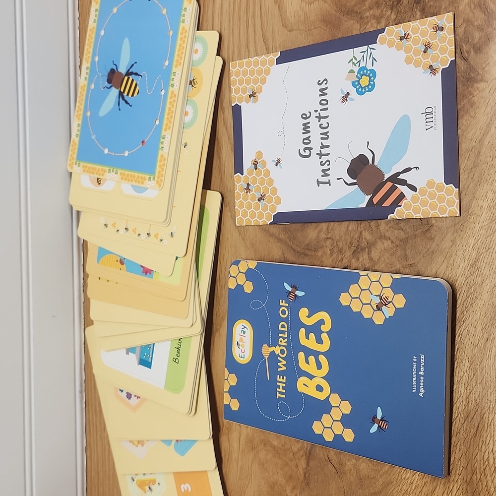 EcoPlay Bees Educational Toy Set - 20 Game Boards, Book All About Bees - Picture 2 of 4